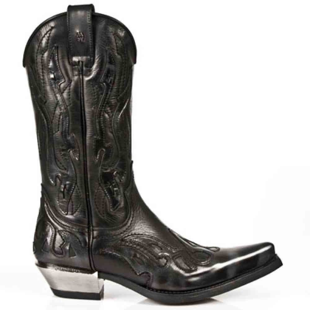 New Rock - 7921 PULIK ACERO E ITALI NEGRO Des bottes de cowboy - Noir/Couleur argent Product image